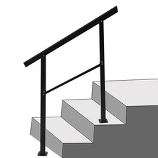 36in/44in Handrail for 1-2 Step Outdoor Stair Railing Safty Grab Bar Hand Rail