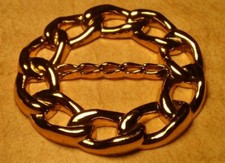 Gold Link Circle Belt Pull - 1980s
