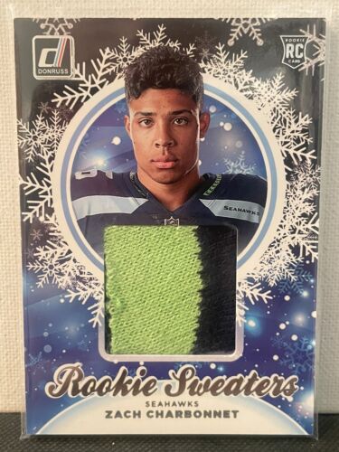 2023 Donruss Football Zach Charbonnet Rookie Sweaters Relic Card - Picture 1 of 2