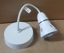 White Pendant Lamp Holder - High-Quality Ceiling Rose Adapter (B22)