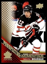 Mavrik Bourque Gold Prospectus Momentous 2022-23 Team Canada Juniors #PM-37 Card