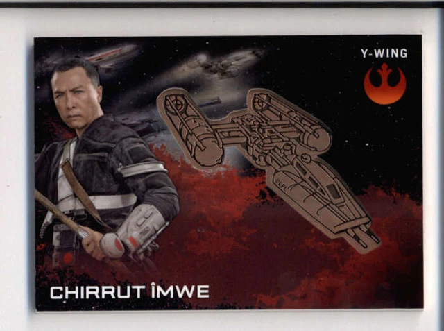 CHIRRUT IMWE 2016 TOPPS STAR WARS ROGUE ONE Y-WING MEDALLION RELIC CARD BC4679