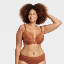 46DDD - Womens Lightly Lined Balconette Bra - Auden - Brown
