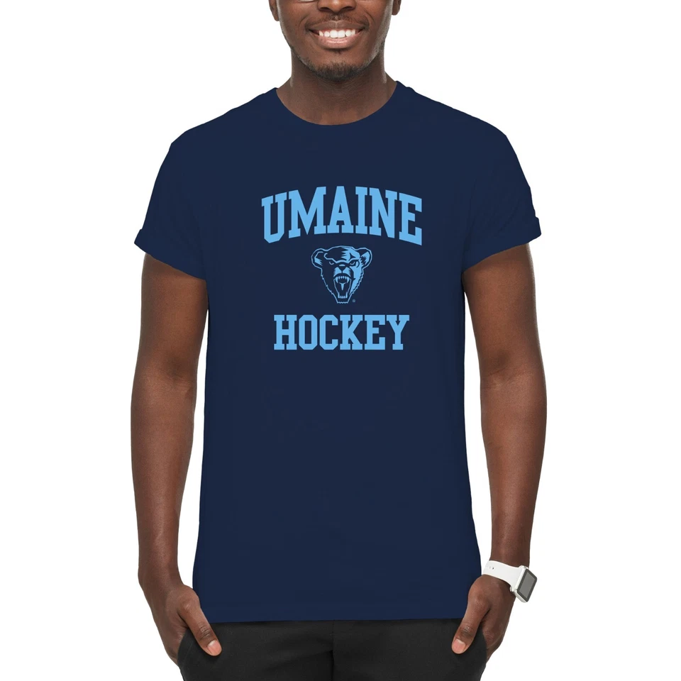 Maine Arch Logo Hockey T-Shirt - Navy - Image 4 of 4