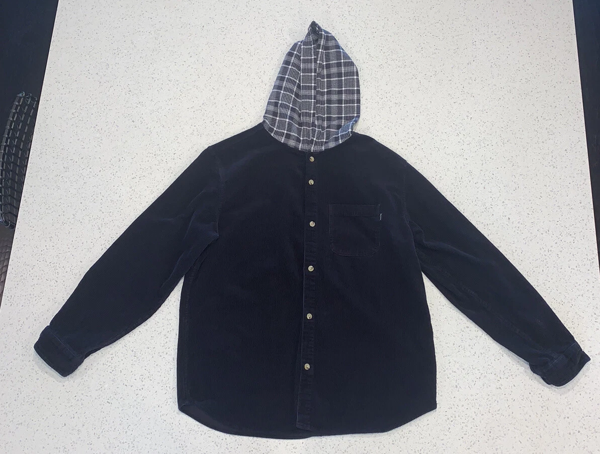 Supreme Corduroy Long Sleeve Casual Button-Down Shirts for Men for