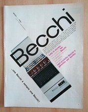 BECCHI CUCINE STUFE ELETTRODOMESTICI PUBBLICITÀ ADVERTISING 1967 CM. 33 X 25
