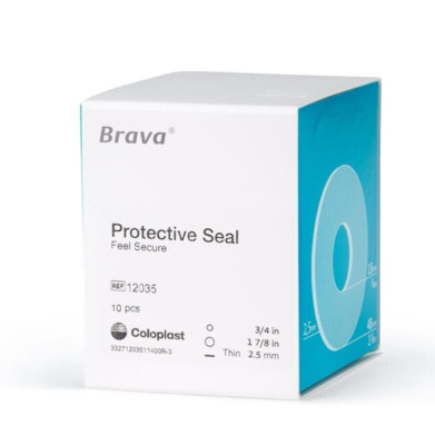 10 Coloplast 12035 Brava Protective Seal 3/4'' Opening 1-7/8'' Ring Exp. 2027-28