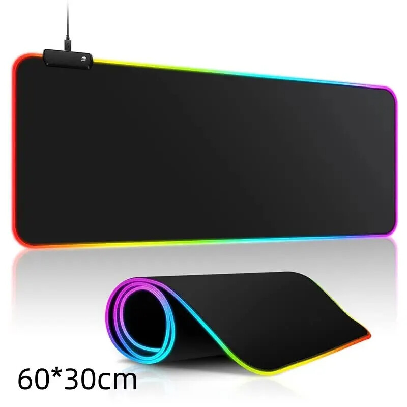 RGB LED Gaming Mouse Pad - Oversized Glowing 11-Color Waterproof Design-image