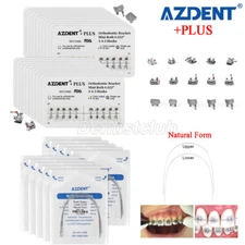AZDENT PLUS Dental Ortho Brackets Mini Roth/MBT.022 Hook 345 /Niti Arch Wires
