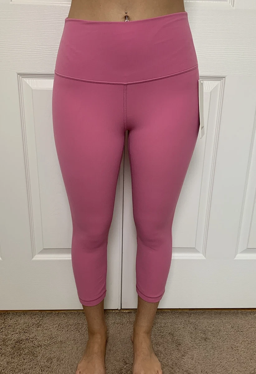 Lululemon Size 10 Align HR Crop 21 Pink Blossom PBOL Pant Buttery Nulu Hi  Rise