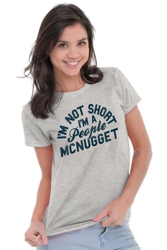 Funny I'm Not Short I'm A People Nugget Joke Womens Top Junior Graphic Tee - 第 4/10 張圖片