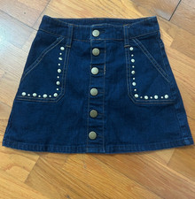 Justice Girls Size 8 Jean Skirt with Button Detail