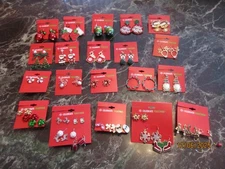 Lot 20 Assorted Celebrate Together Christmas Holiday Earrings Xmas Earring Lot 1