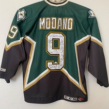 RARE Vintage CCM NHL Dallas Stars Mike Modano #9 Hockey Jersey Team Autographed