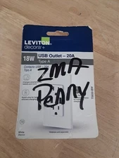 LEVITON T5832-BW 0BW 3.6A 18W USB DUAL TYPE-A IN-WALL CHARGER 20-AMP WHITE