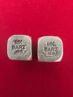 MK Barz Pair Of Poured Silver Dice 1 Ozt .999 Fine