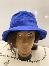 NWT SERGIO TACCHINI Bucket Hat Blue Velour S/...