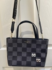 Karl Lagerfeld Bag Denim Navy Checkered Patte...