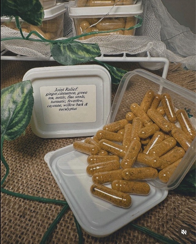 Joint Support Herbal Capsules - Ginger, Cinnamon, Green Tea, Nettle, Turmeric