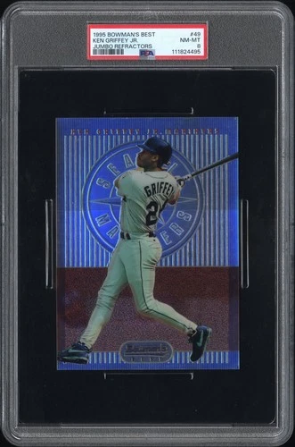 1995 BOWMAN'S BEST JUMBO REFRACTORS #49 KEN GRIFFEY JR. JUMBO PSA 8 111824495