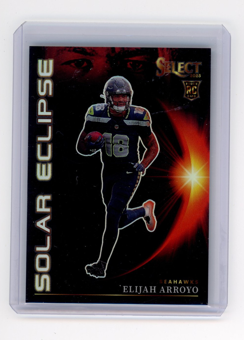 2025 Panini Select Elijah Arroyo Solar Eclipse Rookie RC Seahawks SP