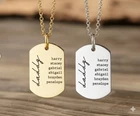 Personalised Engraved Men's Necklace Army Dog Tag Any Text Birthday Anniversary