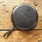 Vintage GRISWOLD Cast Iron SKILLET Frying Pan # 5 LARGE BLOCK LOGO - Ironspoon