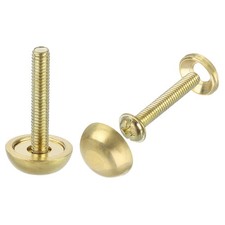 4Pcs Brass Decorative Screws with Caps, 15 mm Mirror Screws Cap Nails Fasteners