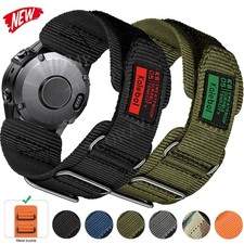 Quick Fit Nylon Sports Band Strap For Garmin Fenix 8 E 7 7X 6 6X Pro 5 5X 3 HR
