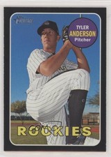 2018 Topps Heritage High Number SP Black Border /50 Tyler Anderson #485 s7f
