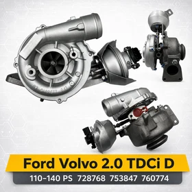 Turbolader Ford Volvo 2.0 TDCi D 110-140 PS 728768 753847 760774