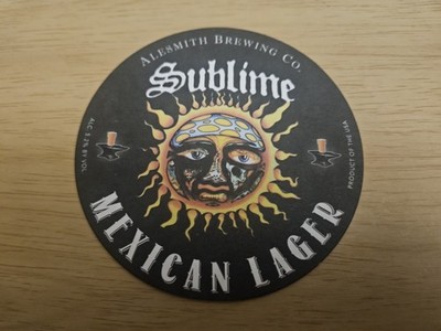 Alesmith Brewing Co. Sublime Bradley Nowell Mexican Lager Beer Coaster RARE 
