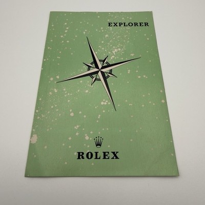 ORIGINAL ROLEX EXPLORER REF. 1016 Vintage Booklet English ENG 1962