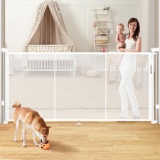 Extra Wide Retractable Baby Gate 78" - 42" Tall Safety Gate for Stairs, Doorways