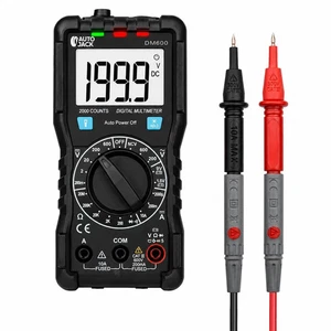 Multimètre numérique vrai RMS 600V AC DC 10A Automatique ID Testeur de lampe de poche de rétroéclairage