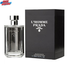 Prada L'Homme Eau de Toilette 3.3 oz / 100 ml Spray New Authentic