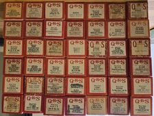 Lot of 42 Vintage QRS Word Roll Piano Player Music Lot X (FJ)