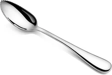 Rain 18/10 Stainless Steel Silver Set of 6 Grapefruit Spoon 6.35-Inch