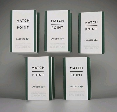 5 Proben Lacoste Match Point EdT Spray Pour Homme 