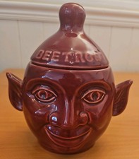 Vintage Mid 20th Century P&K Pottery Smiling Face Beetroot Pot