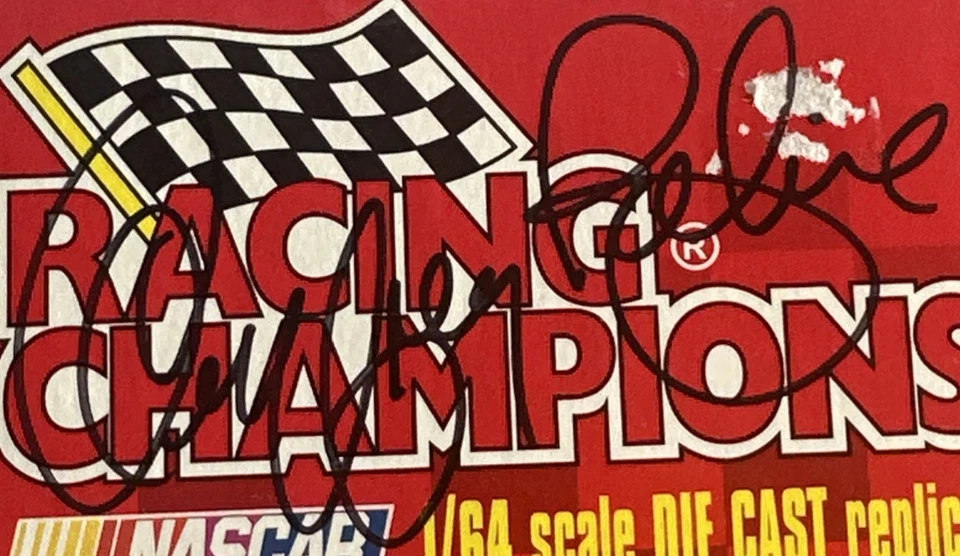Racing Champions #7 Geoff Bodine 1997 NASCAR QVC Oro Ford Thunderbird Firmado Foto 3 de 4