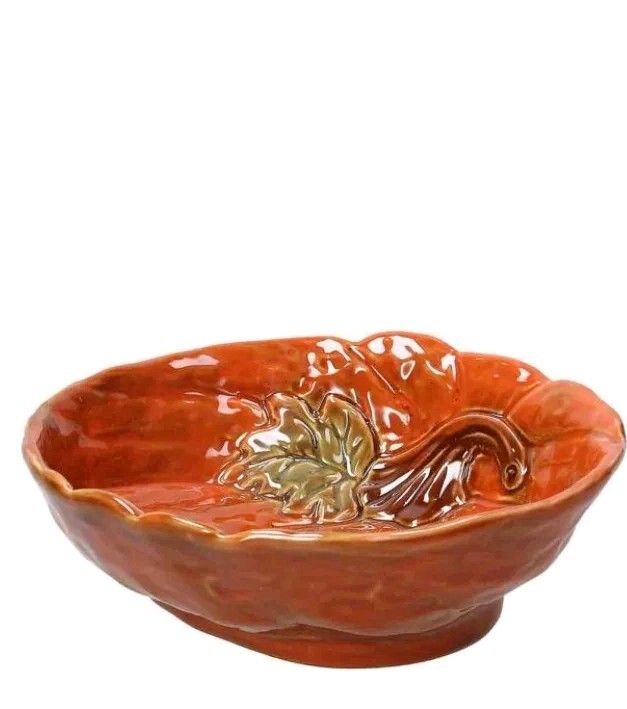 Cuenco Grande Calabaza En Porcelana Colorida Tognana