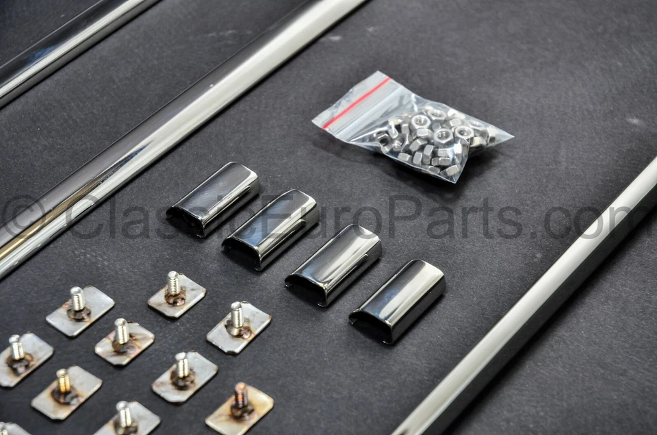 Juego de molduras de tiras de ribete de acero inoxidable línea de cinturón para BMW E10 1502 1602 2002 tii Foto 4 de 4