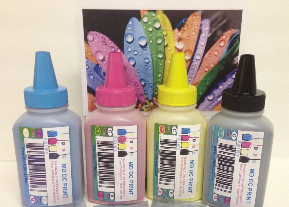 400 g | Polvo de recarga de tóner Dell de alta calidad para impresora láser 3110CN, 3115CN Foto 3 de 3