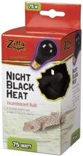 Reptile, Zilla Night Time Black Light Incandescent Heat Bulb 75 Watts 