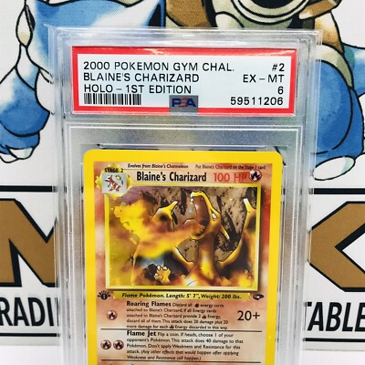 Blaine's Charizard 1st Edition 2/132 Gym Challenge Holo 2000