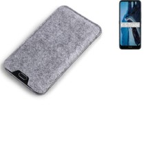 Filz Hülle für Nokia C5 Endi grau Sleeve Case Tasche Schutz Hülle