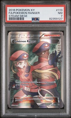 Pokemon Ranger (Full Art) 113/114 XY - Steam Siege Holo for sale online |  eBay