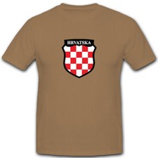 Kroatien HRVATSKA Wappen Flagge Fahne - T Shirt #5214