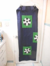 THE COMPANY STORE SOCCER TAB TOP CURTAIN WINDOW TREATMENT WITH POCKETS - NEAT !